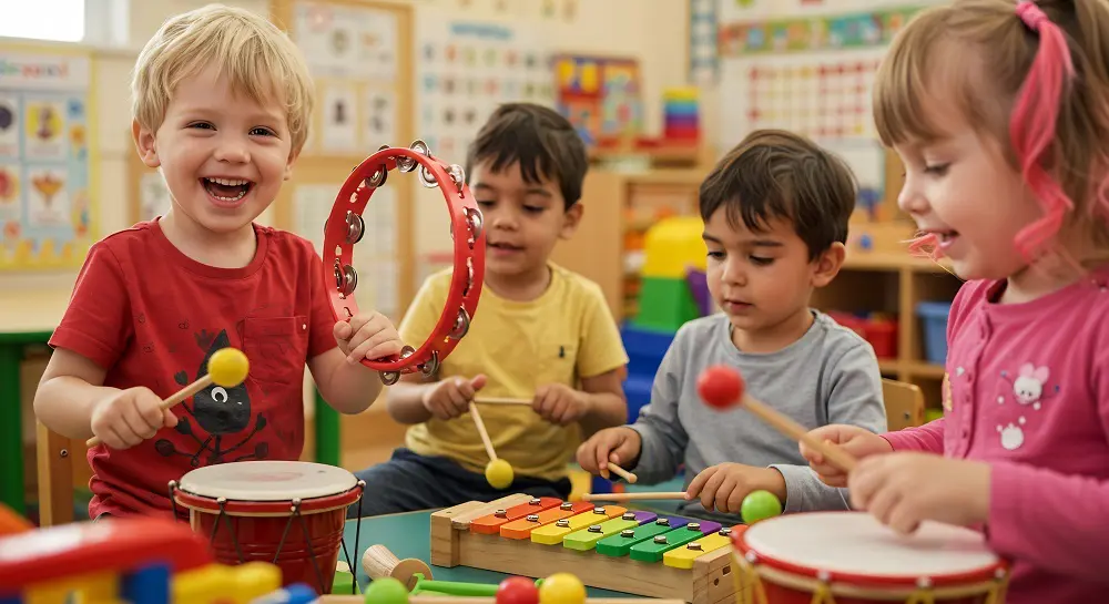 Activités sensorielles pour développer l&rsquo;ouïe des tout-petits en crèche